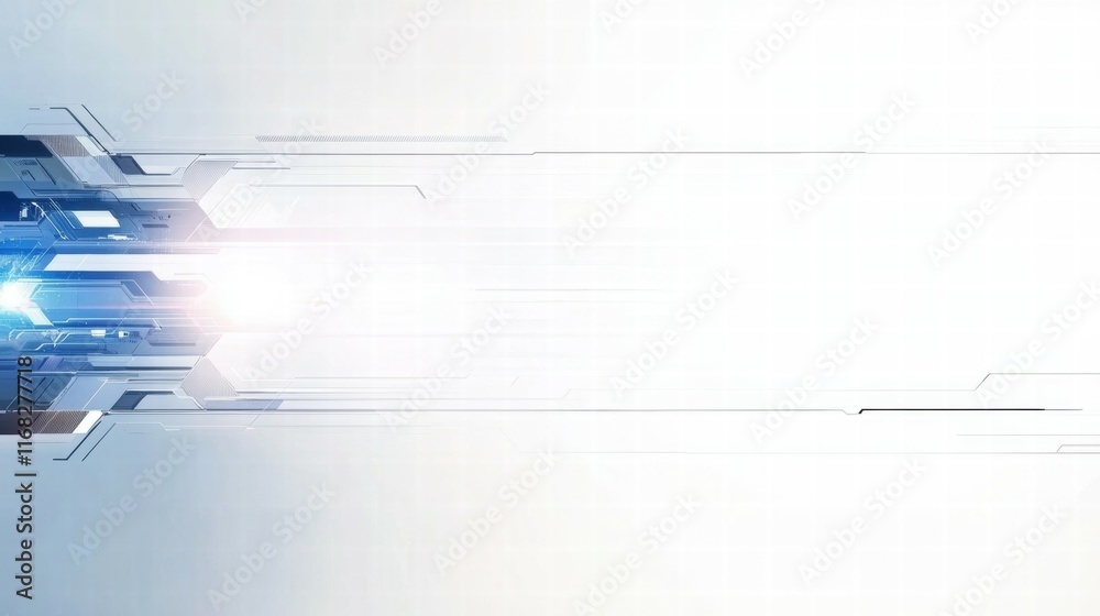 Poster Abstract digital background with light effects and geometric patterns.