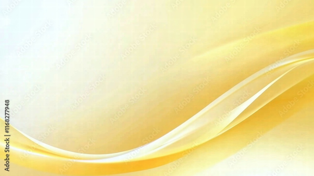 Poster soft yellow wave design on a light background, ideal for backgrounds or presentations.