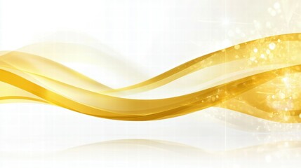 Abstract golden waves with a soft glow, ideal for backgrounds or design elements.