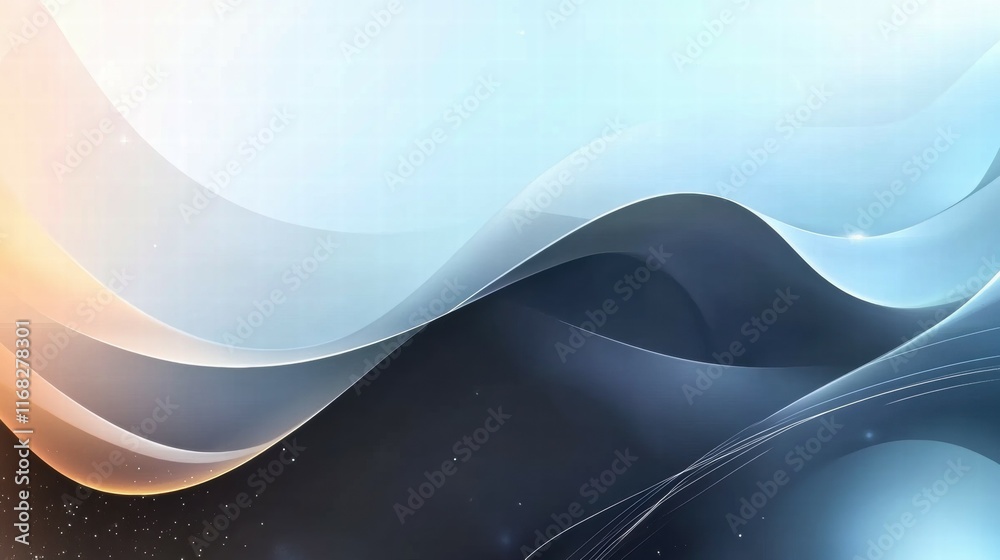 Poster A smooth gradient abstract design featuring flowing lines and soft colors.