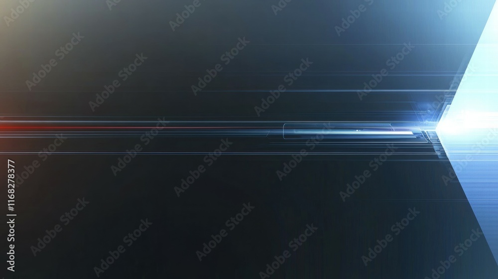 Aufkleber Abstract digital design featuring light streaks and gradients on a dark background.