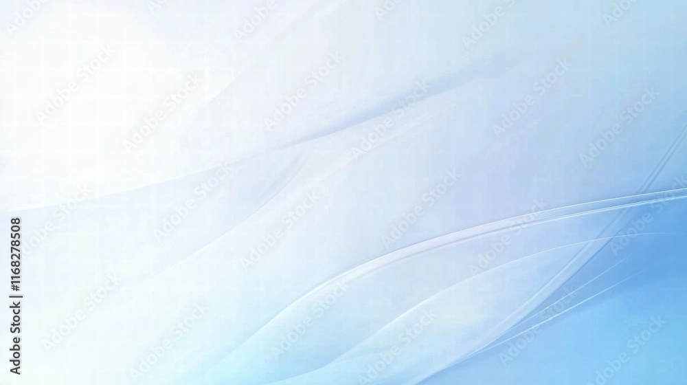 Poster abstract light blue background with smooth curves for design or presentation purposes.