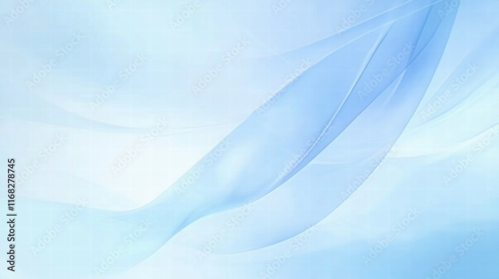 Poster soft blue abstract background with flowing shapes, suitable for presentations or designs.