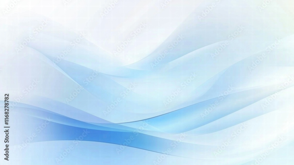 Poster Abstract blue waves create a serene and calming background.