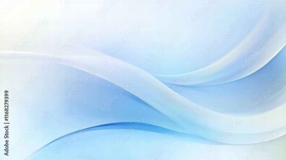 Poster a smooth abstract background featuring soft blue waves, ideal for digital designs.