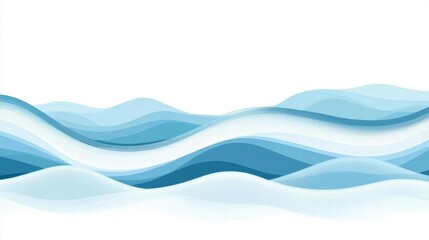 Abstract waves in varying shades of blue, creating a serene and calming visual effect.