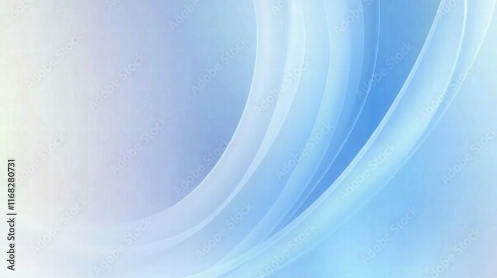 Poster A soft, abstract blue gradient background with flowing curves for design use.