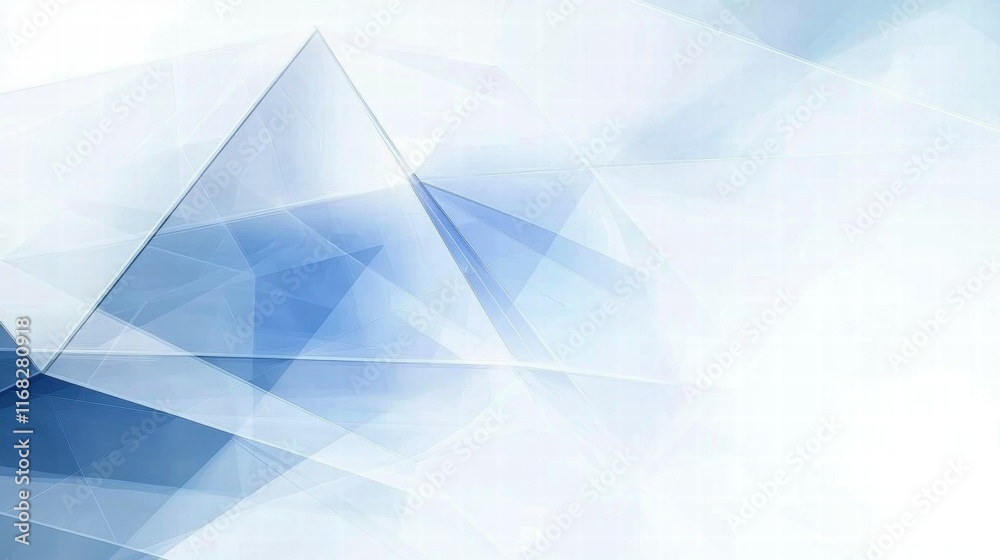 Aufkleber abstract geometric shapes in blue tones create a modern, digital background.