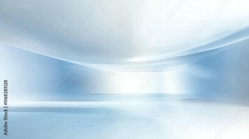 Poster Abstract light-filled space with soft curves and gradients.
