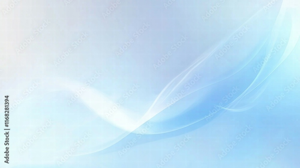 Poster soft blue abstract background with flowing lines, ideal for presentations or digital designs.