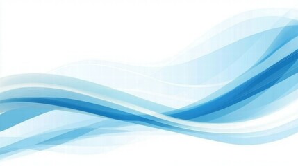 Obraz premium Abstract blue wave design with smooth gradients for backgrounds or graphic elements.