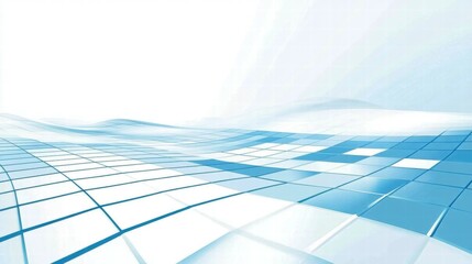 Abstract blue grid design with smooth waves, suggesting modernity and technology.
