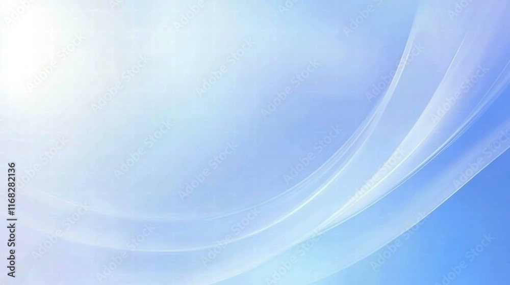 Poster A soft blue gradient background with gentle curves and light effects.