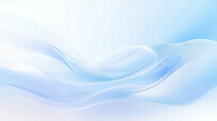 Soft, flowing blue and white abstract background with gentle waves.