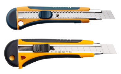 collection mini cutter in orange color isolated on white background