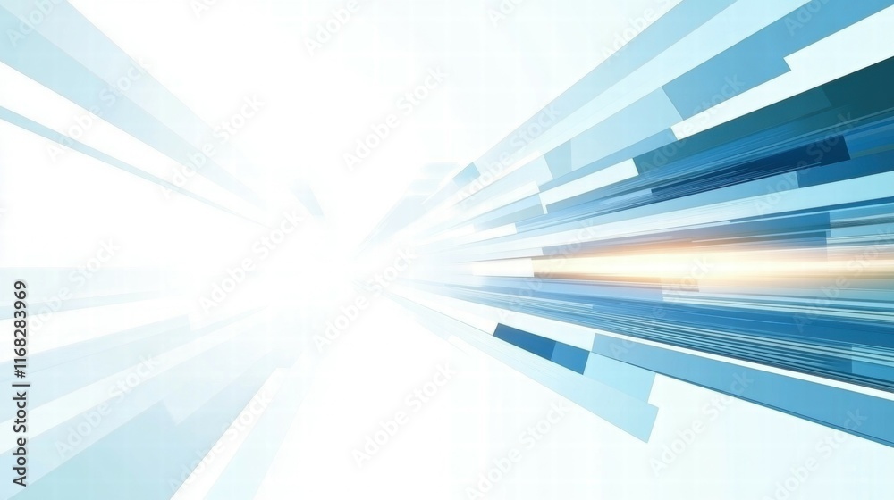 Aufkleber Abstract digital design with dynamic lines and light effects.