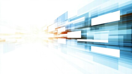 Abstract digital background with blue and orange lines creating a sense of motion and depth.