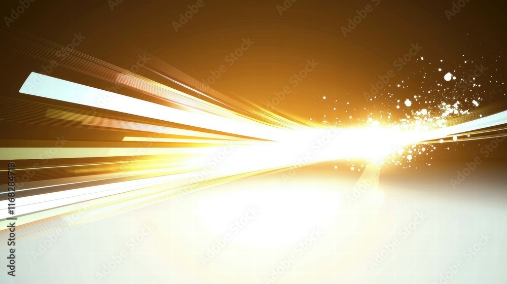 Aufkleber Abstract design featuring dynamic light streaks and sparkles on a gradient background.