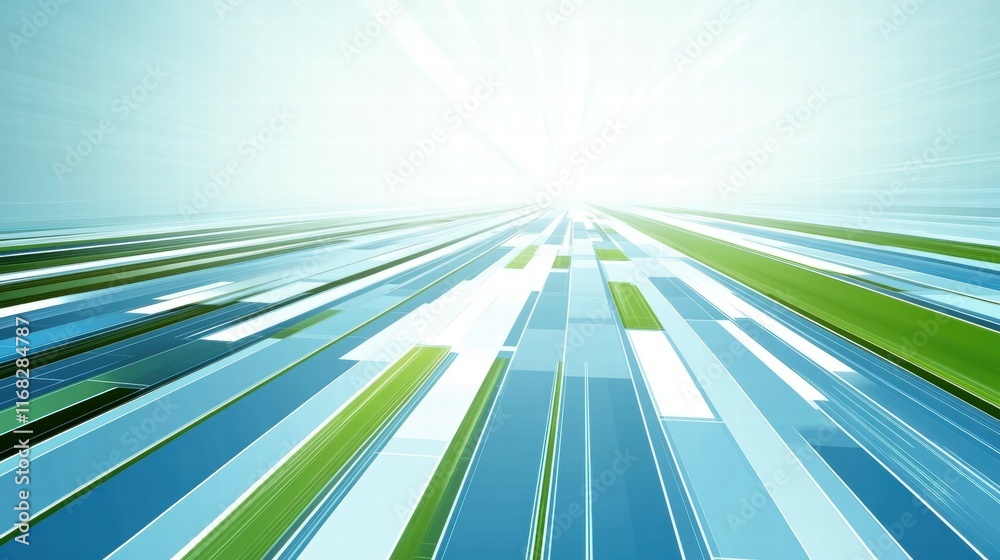 Aufkleber abstract digital design with lines and light, conveying speed and technology.