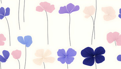 Pastel Flower Illustration, Floral Background Design