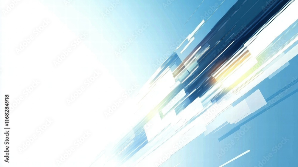 Poster Abstract digital background with dynamic lines and light effects.