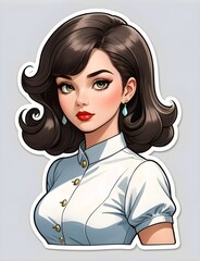Stylish Retro Woman Illustration