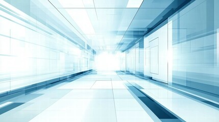 Obraz premium A futuristic, abstract corridor with a bright light at the end, emphasizing depth and perspective.