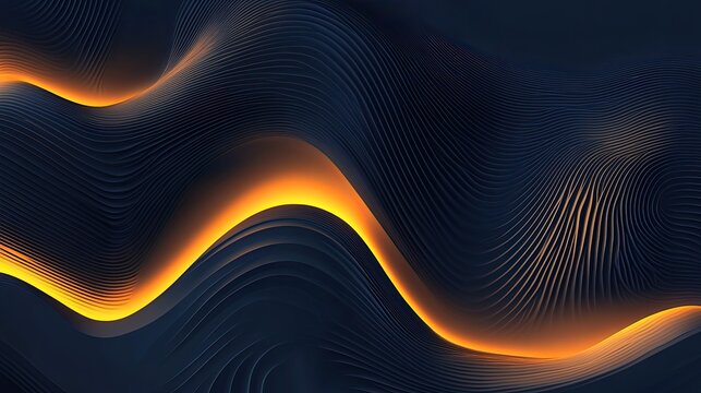 Abstract glowing shapes resembling AI neural maps, floating over a dark navy gradient. - Powered by Adobe