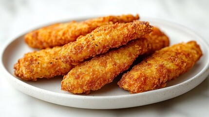 Crispy Fried Chicken Tenders with Golden Crust Delicious Snack