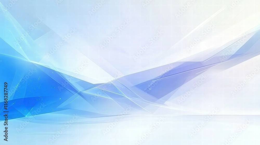 Poster abstract blue and white background with smooth curves and gradients, ideal for digital designs.