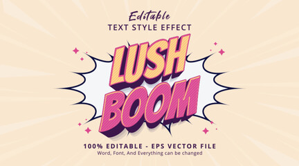 Lush Boom Editable Text Effect