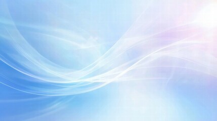 Obraz premium Soft blue abstract background with flowing lines, ideal for presentations or digital designs.