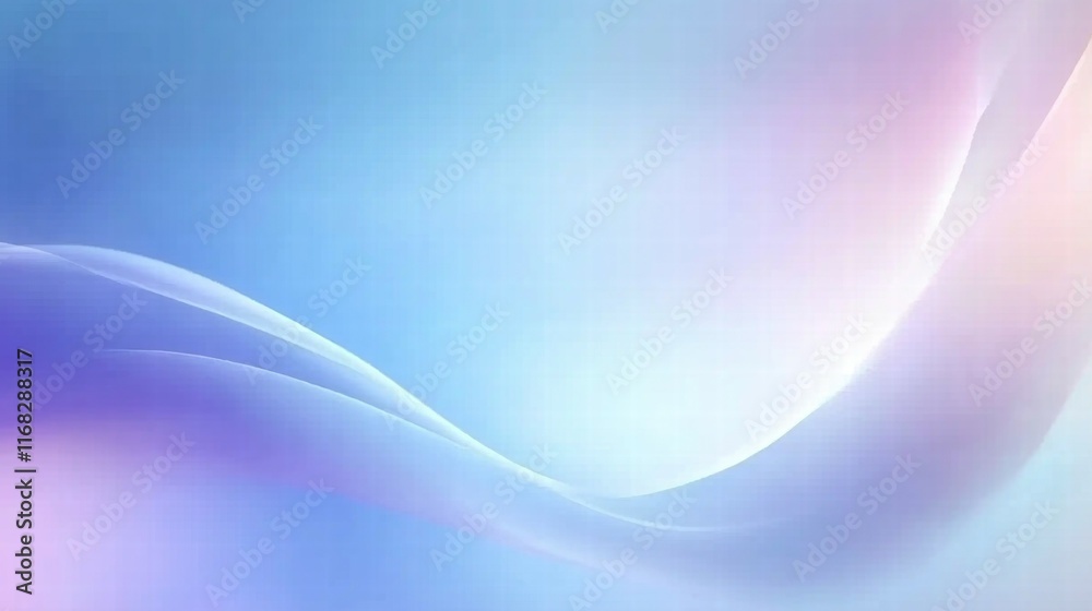 Poster a soft gradient background featuring gentle curves in pastel colors.