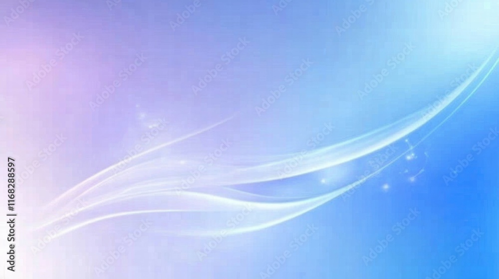 Poster A soft gradient background with flowing lines and subtle sparkles, ideal for design projects.