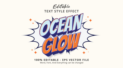 Ocean Glow Editable Text Effect