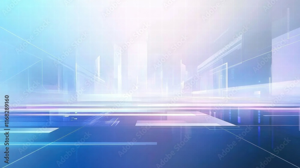 Leinwandbilder abstract digital background with soft gradients and lines, suitable for presentations or broadcasts.