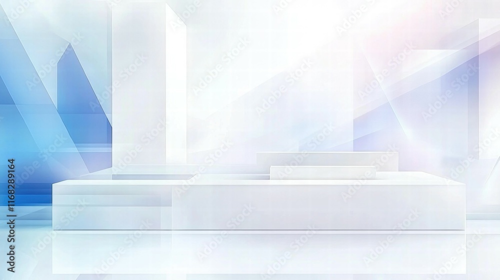 Aufkleber Abstract digital background with soft gradients and geometric shapes for modern presentations.