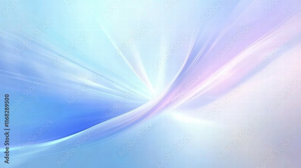 Poster soft, abstract gradient design with flowing lines in blue and pink hues.