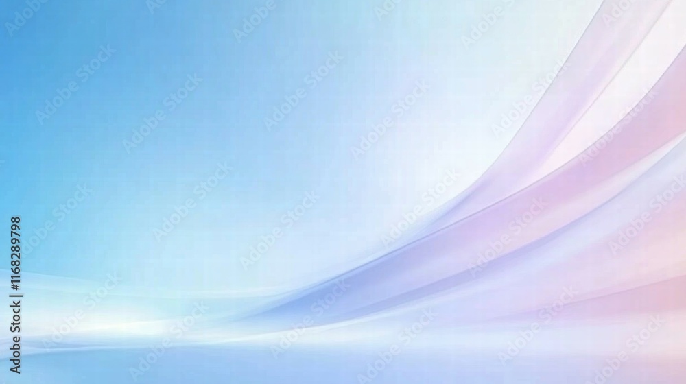 Poster soft gradient background with flowing lines in blue and pink hues for design purposes.