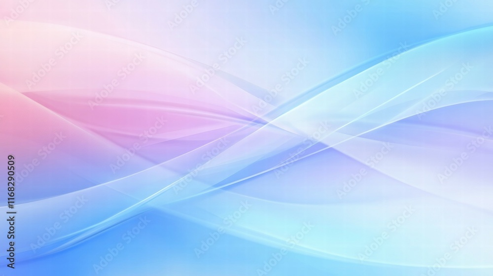 Leinwandbilder abstract soft waves in pastel colors create a calming and serene background.