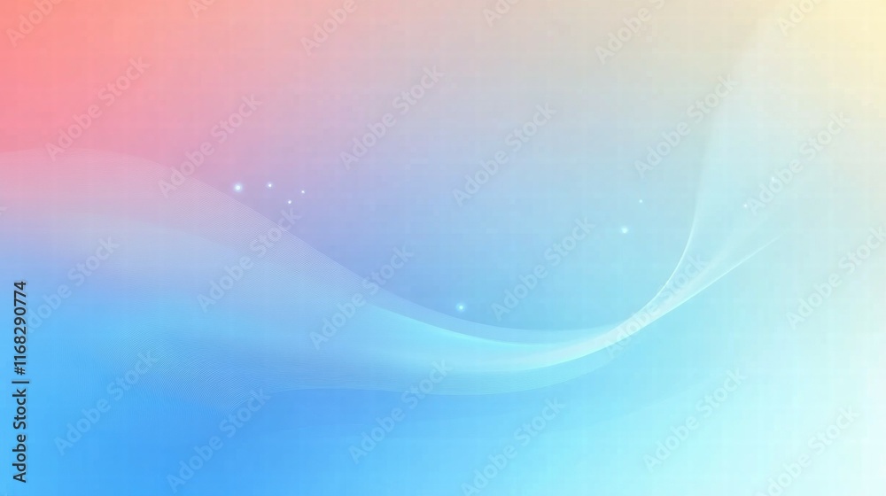Poster A soft gradient background with gentle swirls and sparkling elements, ideal for digital designs.