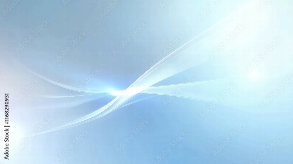 Poster soft blue abstract background with flowing lines, ideal for digital design or presentations.