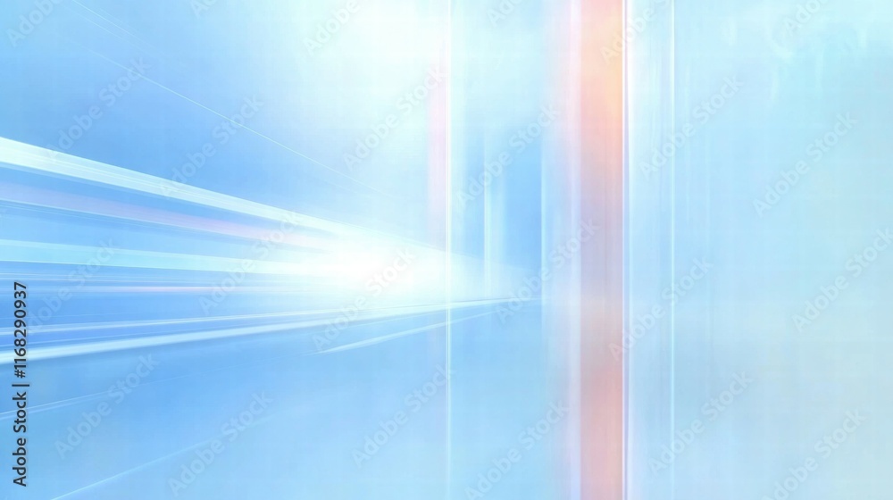 Aufkleber abstract light trails in a soft blue gradient, suggesting movement and depth.
