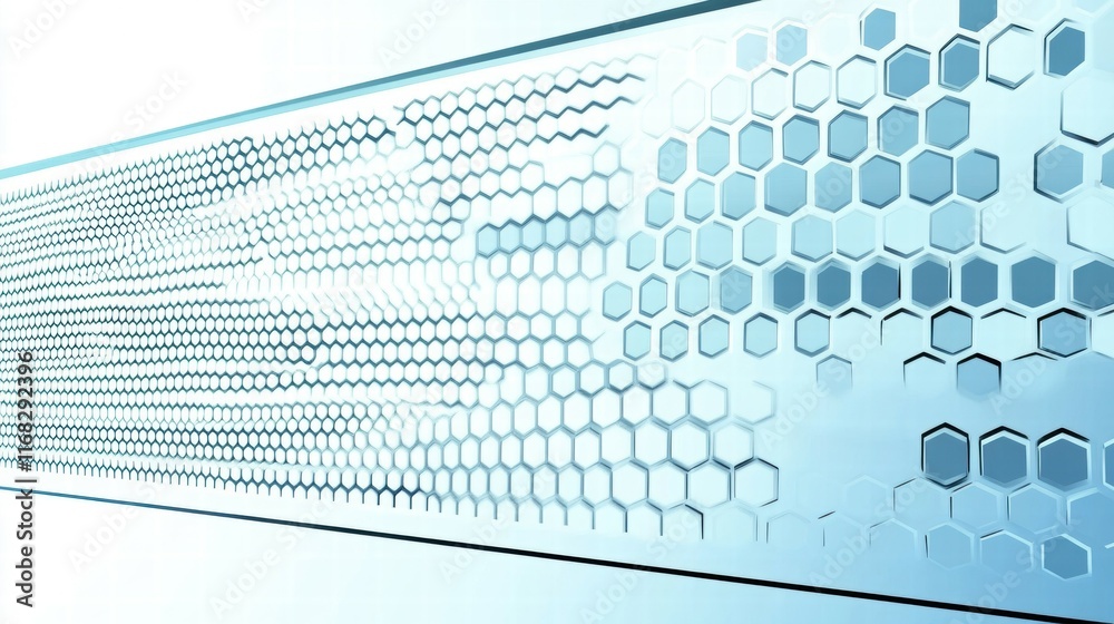Aufkleber Abstract hexagonal pattern design with a modern, tech-inspired aesthetic.