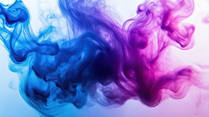 Fototapeta premium Dynamic liquid art featuring vibrant waves of teal and magenta flowing into one another, with smooth gradient transitions.