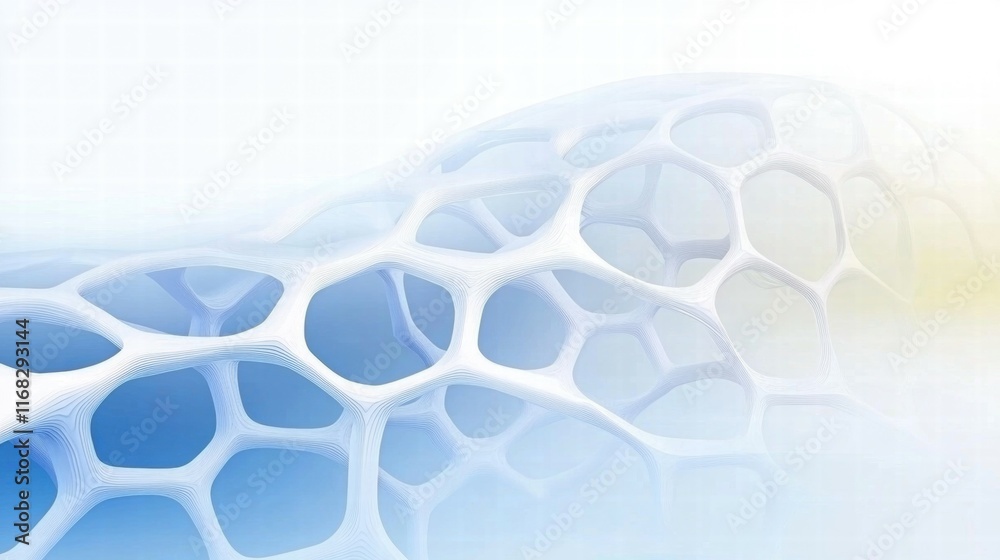 Aufkleber Abstract design featuring a network of interconnected shapes in soft colors.
