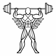 Powerful Weightlifter Logo for Fitness and Gym Branding