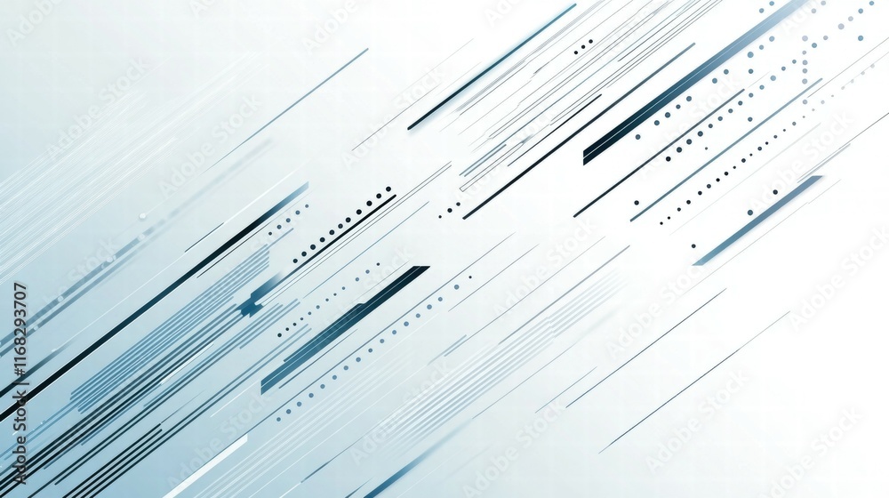 Aufkleber Abstract lines and dots create a dynamic, modern design that suggests movement and technology.