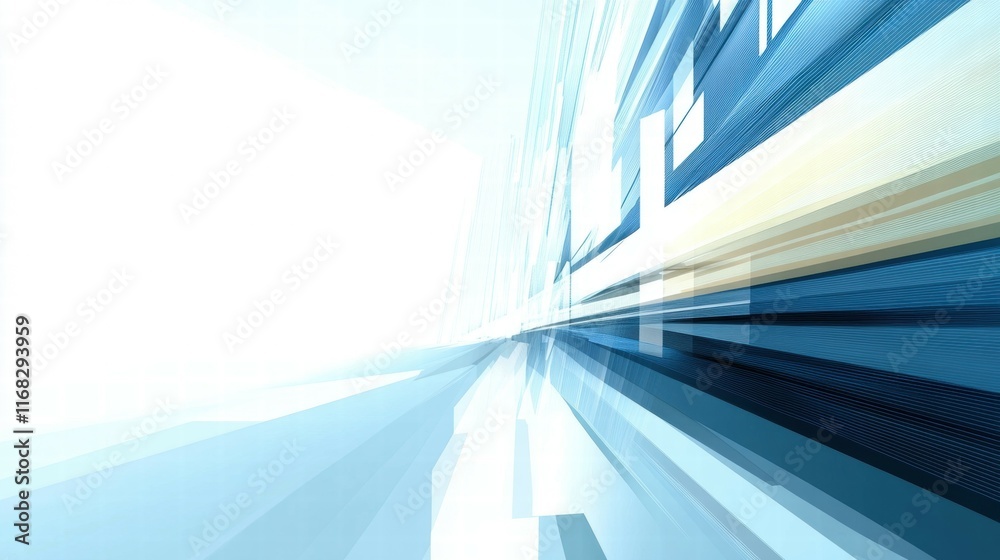 Poster Abstract digital artwork showcasing dynamic lines and light effects.