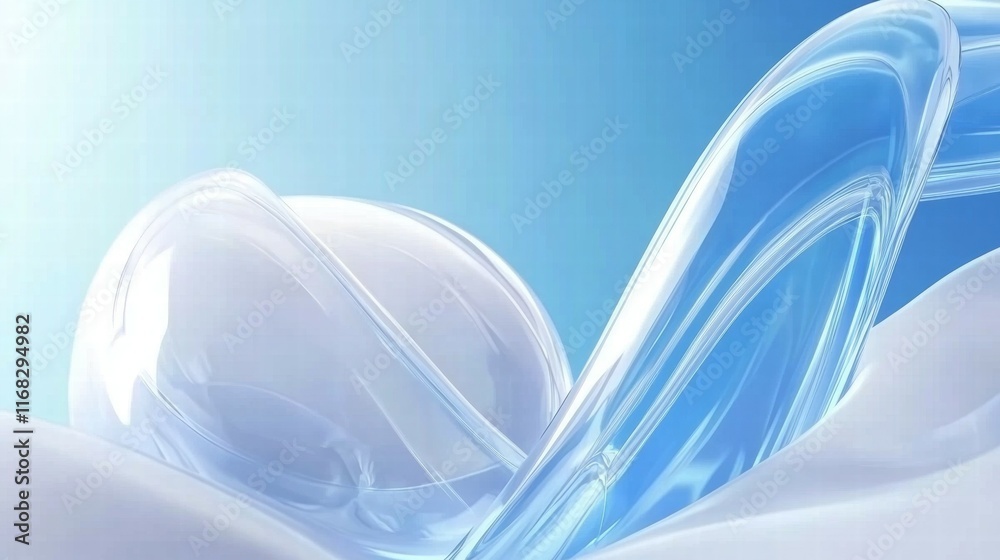 Aufkleber abstract design featuring fluid shapes and soft colors, evoking a sense of calmness.